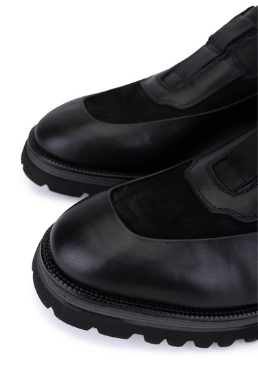  Tamer Tanca Erkek Hakiki Deri Siyah Casual Ayakkabı