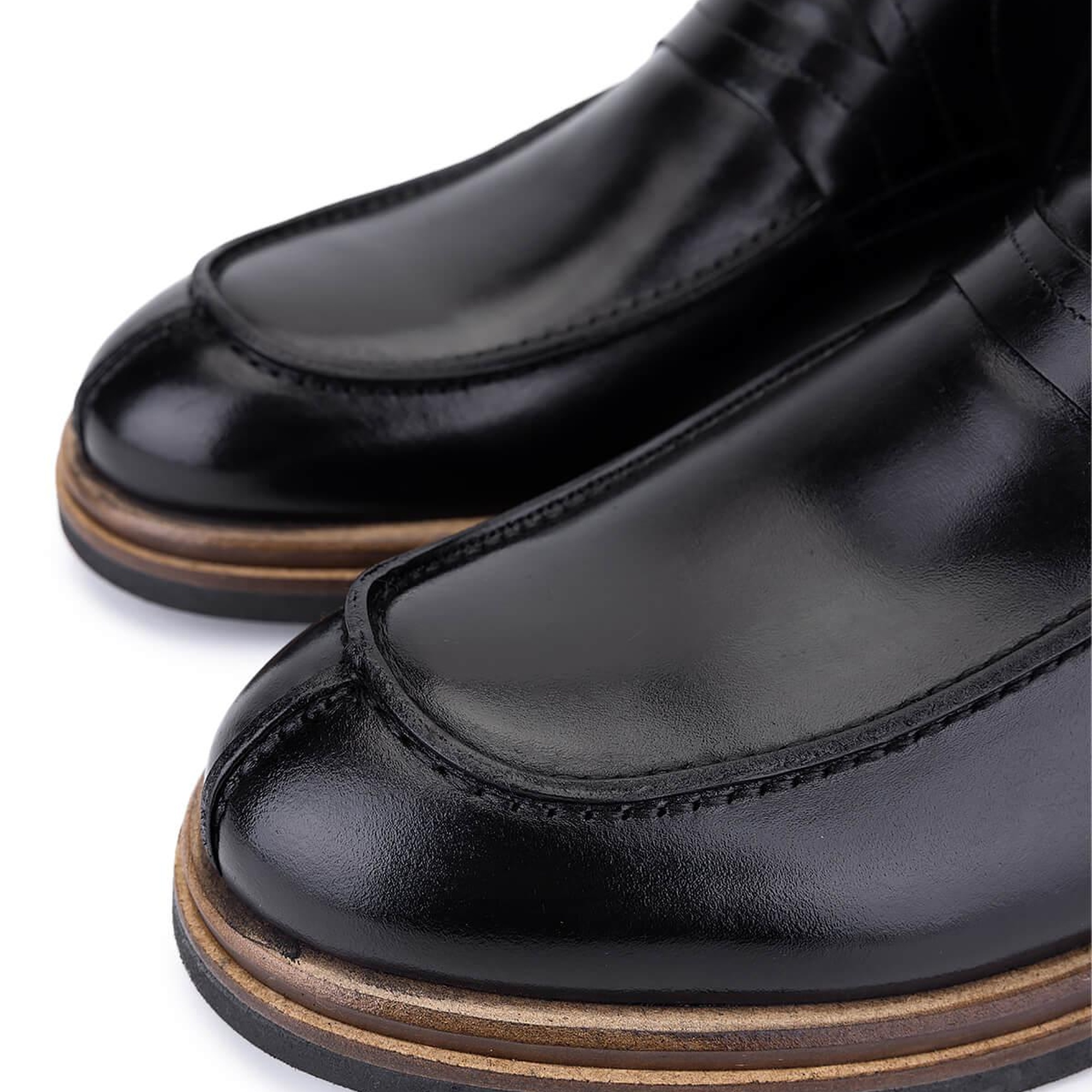 Tamer Tanca Erkek Hakiki Deri Siyah Klasik Bot