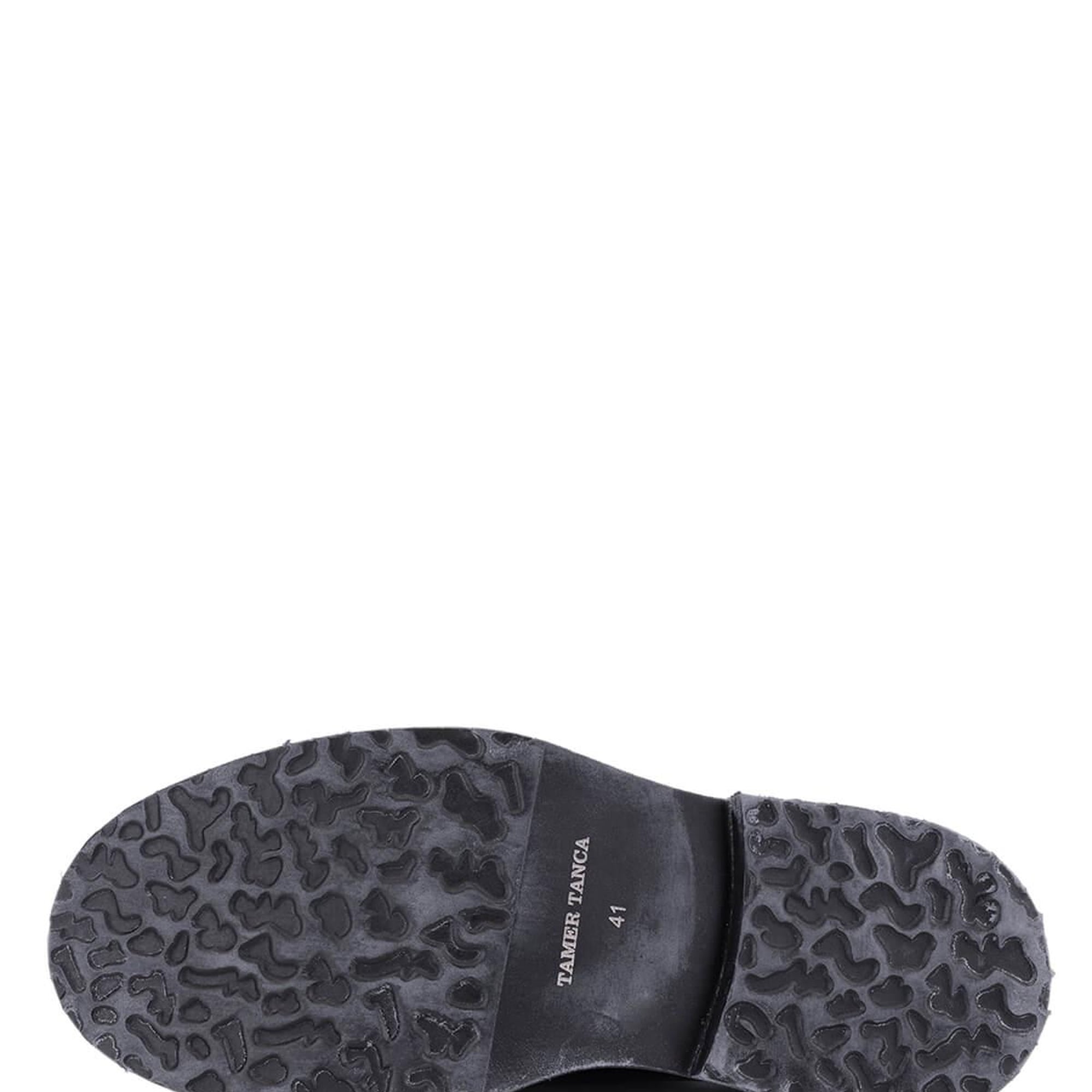 Tamer Tanca Erkek Hakiki Deri Siyah Casual Ayakkabı