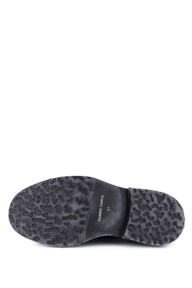  Tamer Tanca Erkek Hakiki Deri Siyah Casual Ayakkabı