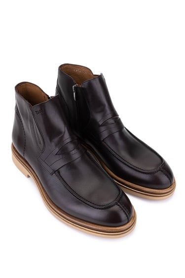  Tamer Tanca Erkek Hakiki Deri Kahverengi Klasik Bot