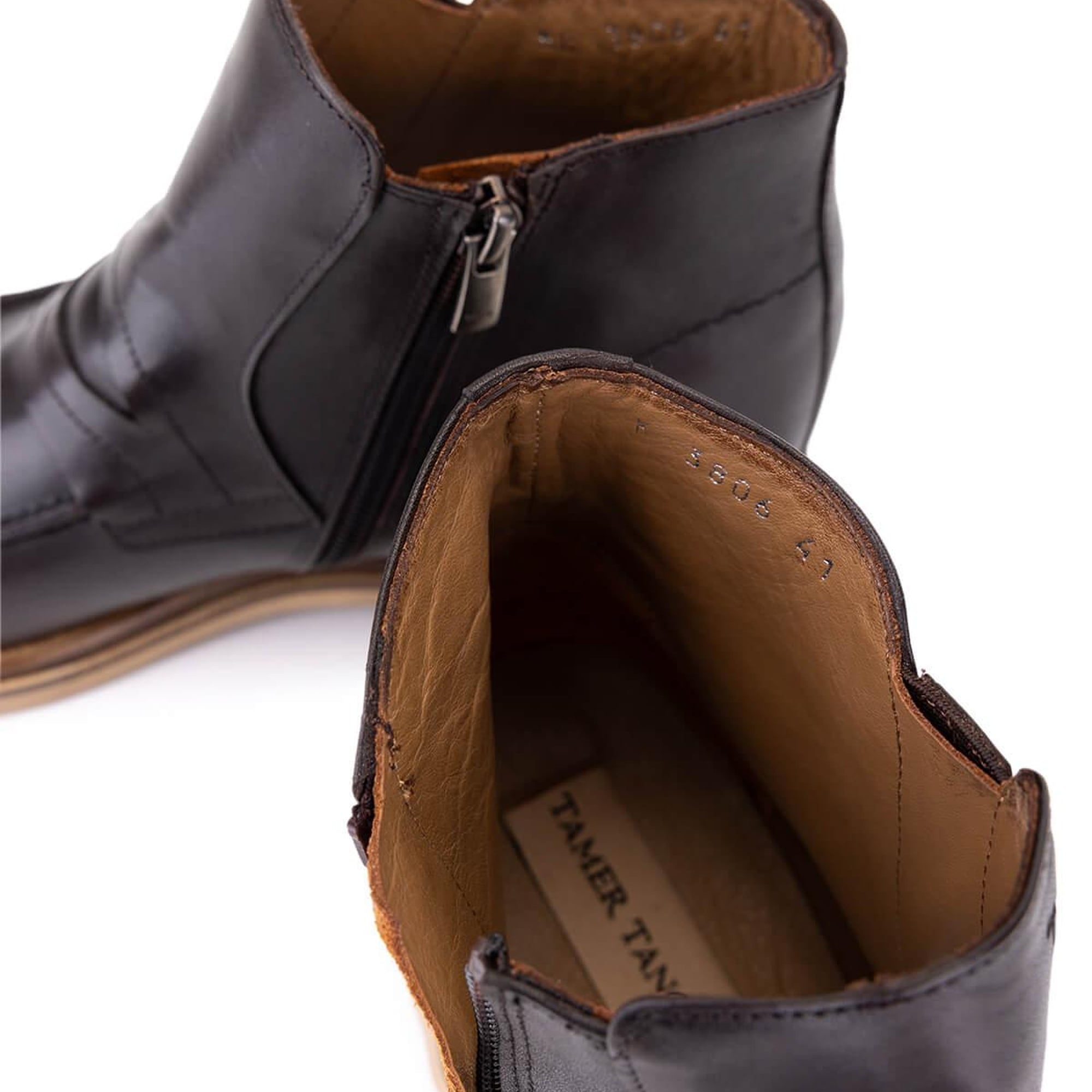 Tamer Tanca Erkek Hakiki Deri Kahverengi Klasik Bot