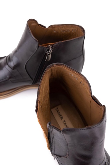  Tamer Tanca Erkek Hakiki Deri Kahverengi Klasik Bot