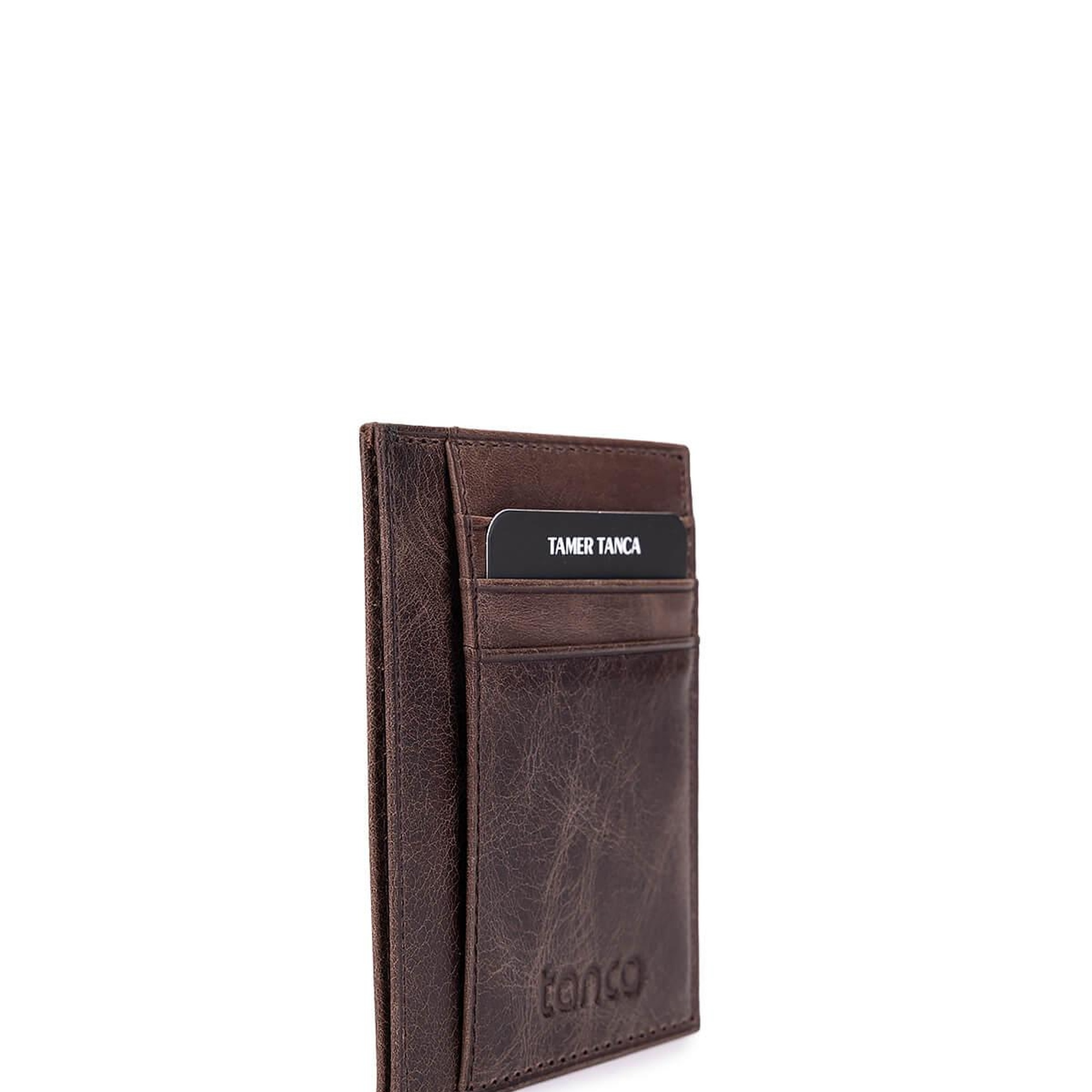 Tamer Tanca Erkek Hakiki Deri Kahverengi Cüzdan