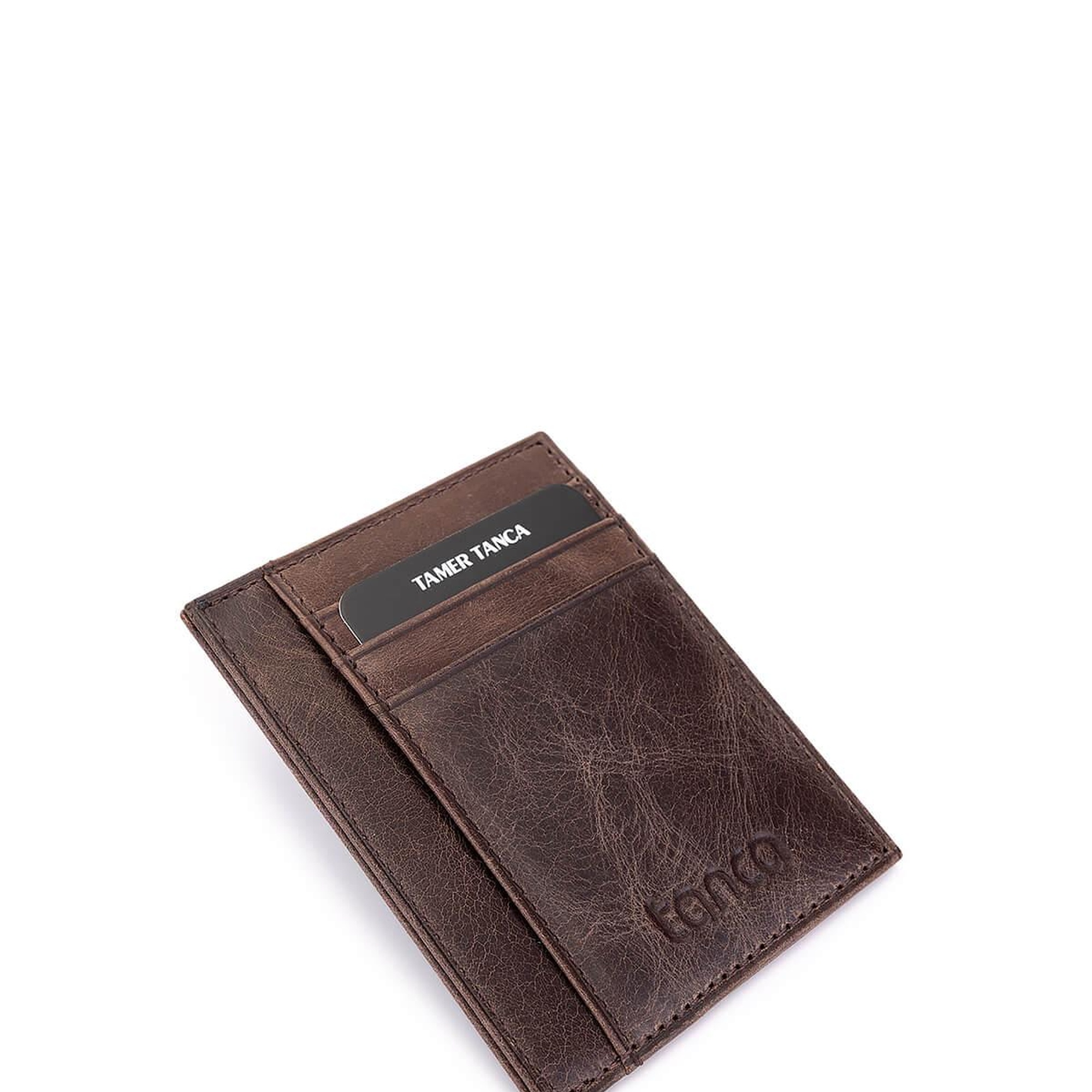 Tamer Tanca Erkek Hakiki Deri Kahverengi Cüzdan