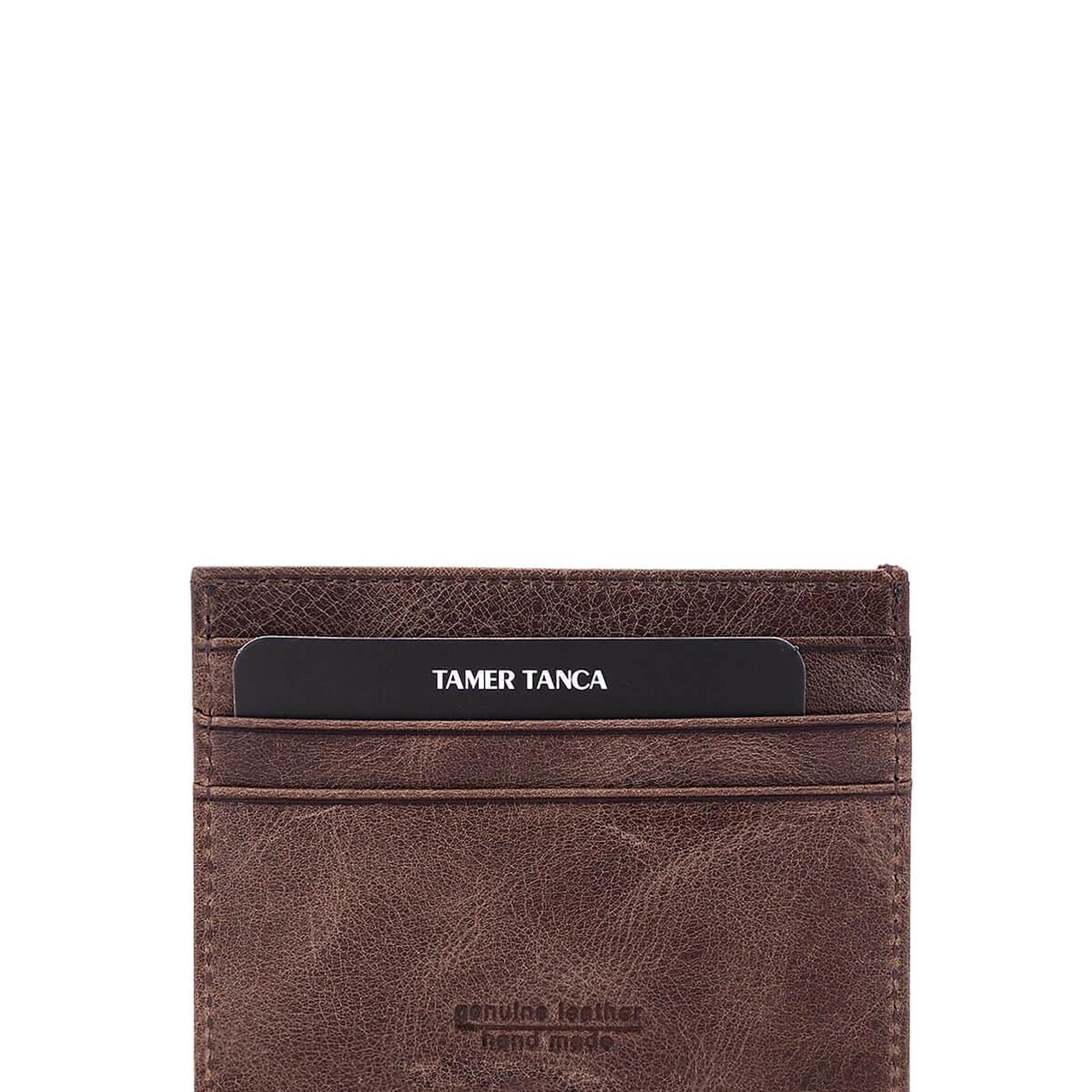 Tamer Tanca Erkek Hakiki Deri Kahverengi Cüzdan