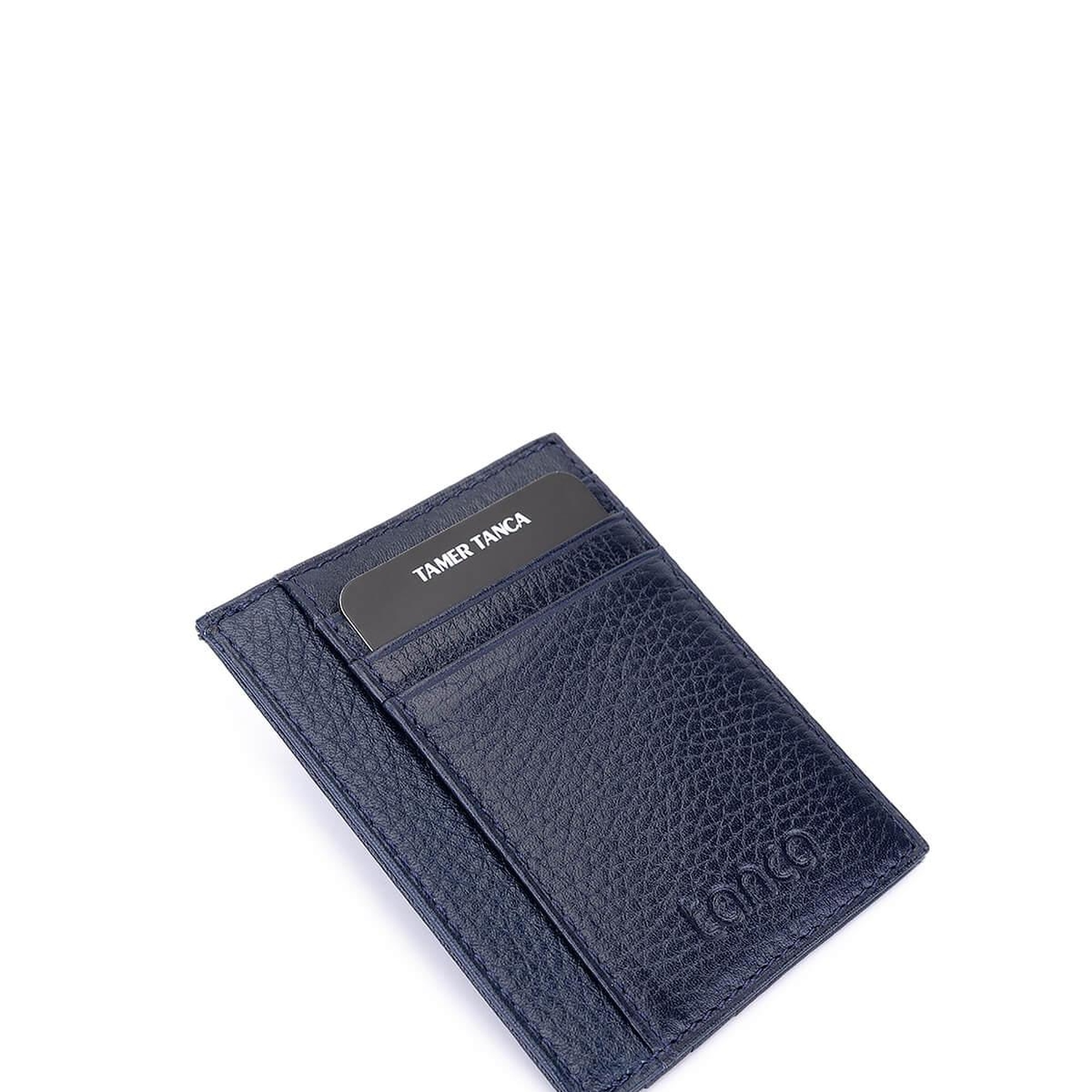 Tamer Tanca Erkek Hakiki Deri Lacivert Cüzdan