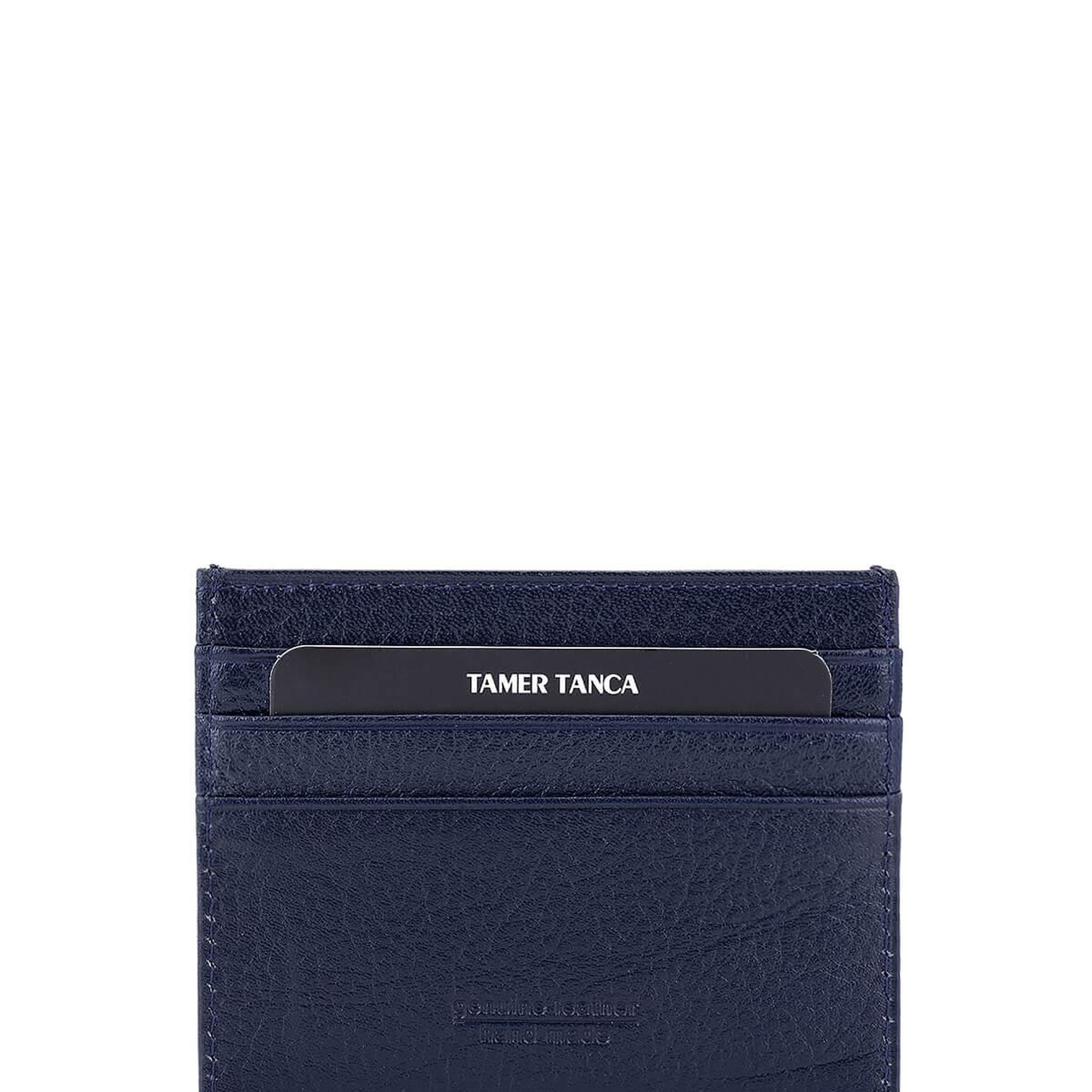 Tamer Tanca Erkek Hakiki Deri Lacivert Cüzdan