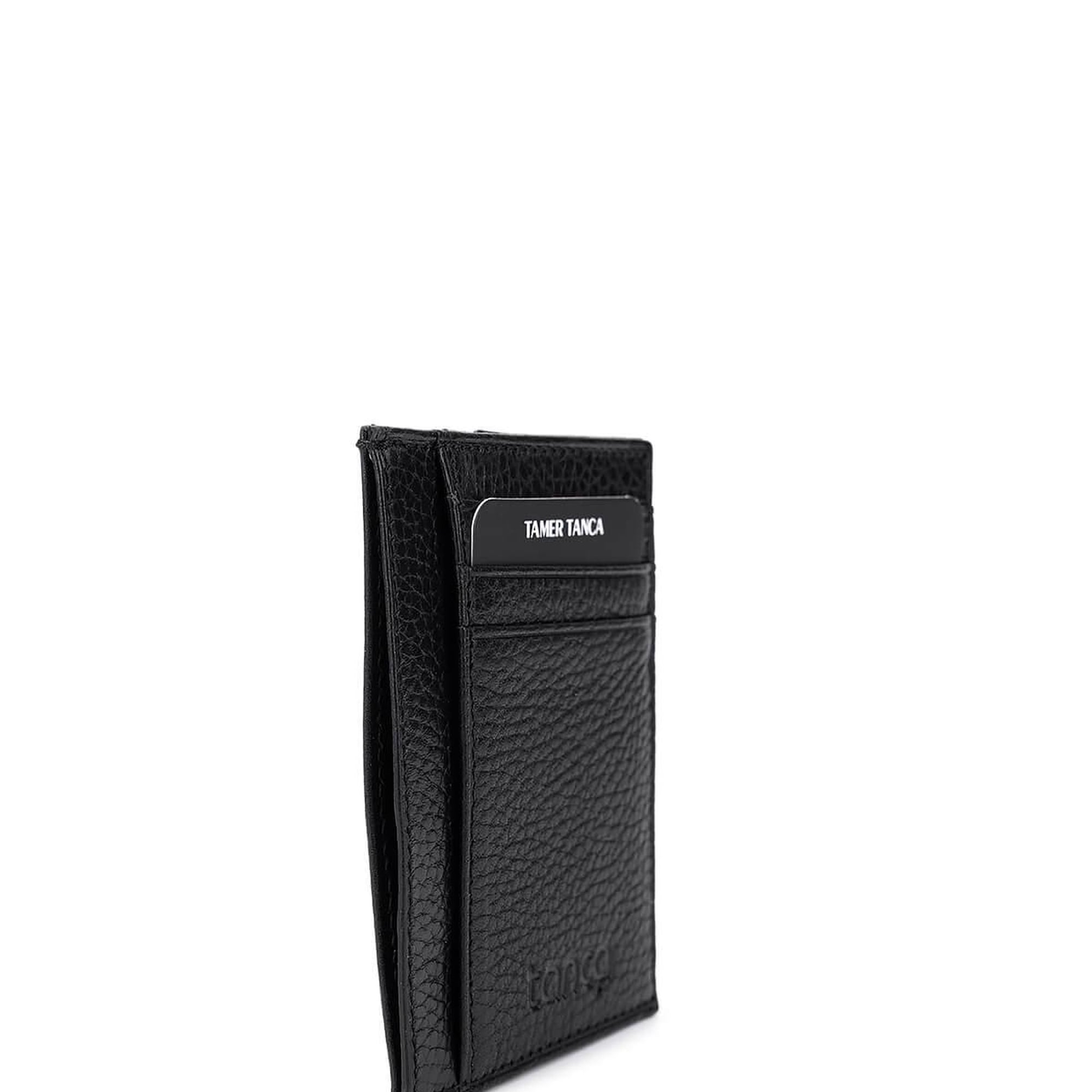 Tamer Tanca Erkek Hakiki Deri Siyah Floter Cüzdan
