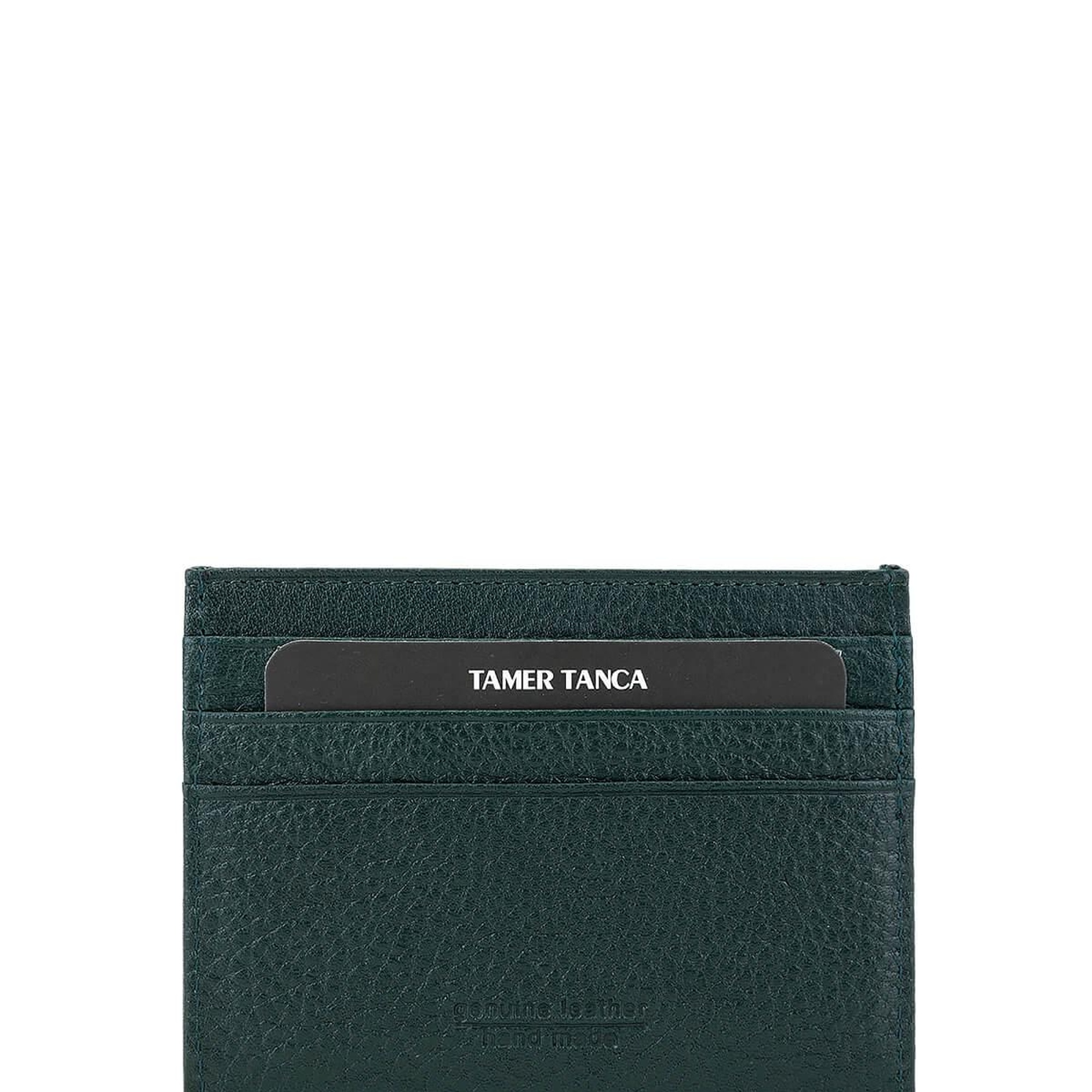 Tamer Tanca Erkek Hakiki Deri Yeşil Cüzdan