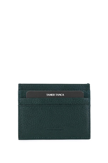  Tamer Tanca Erkek Hakiki Deri Yeşil Cüzdan