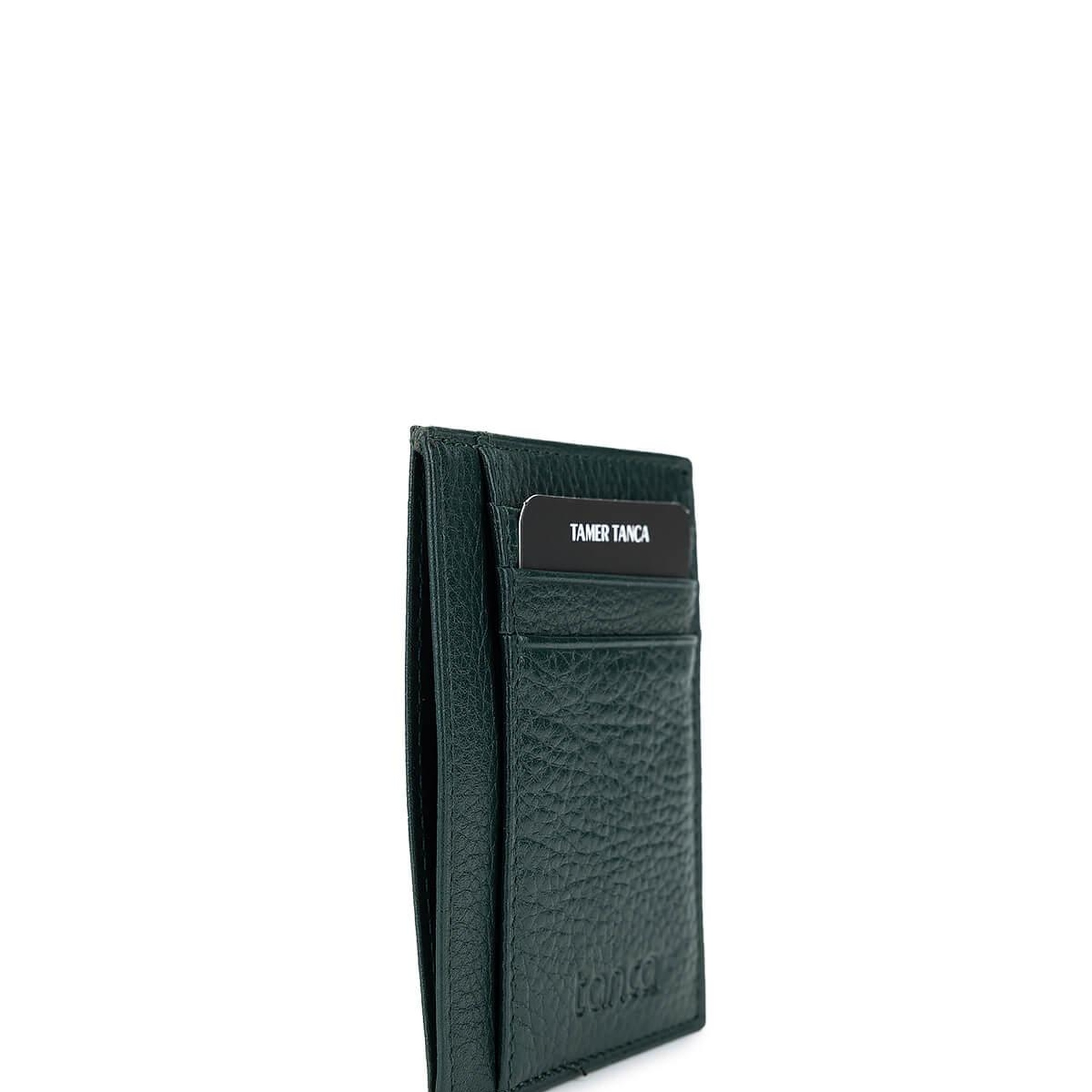 Tamer Tanca Erkek Hakiki Deri Yeşil Cüzdan