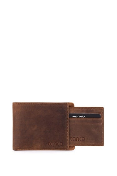  Tamer Tanca Erkek Hakiki Deri Taba Crazy Cüzdan