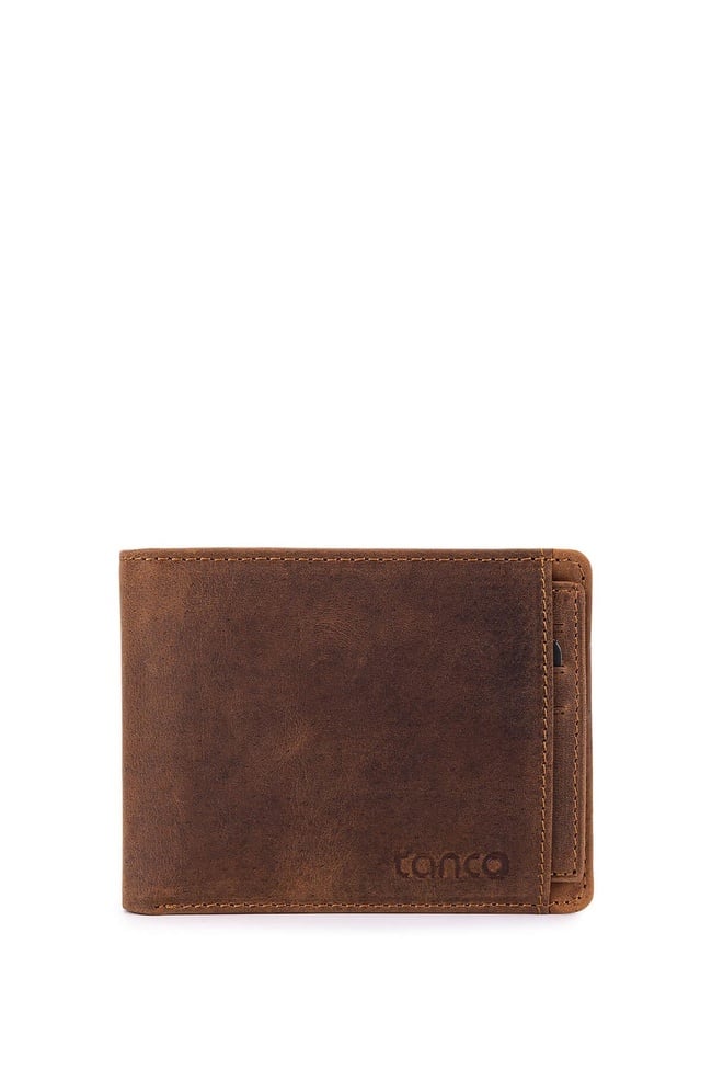  Tamer Tanca Erkek Hakiki Deri Taba Crazy Cüzdan