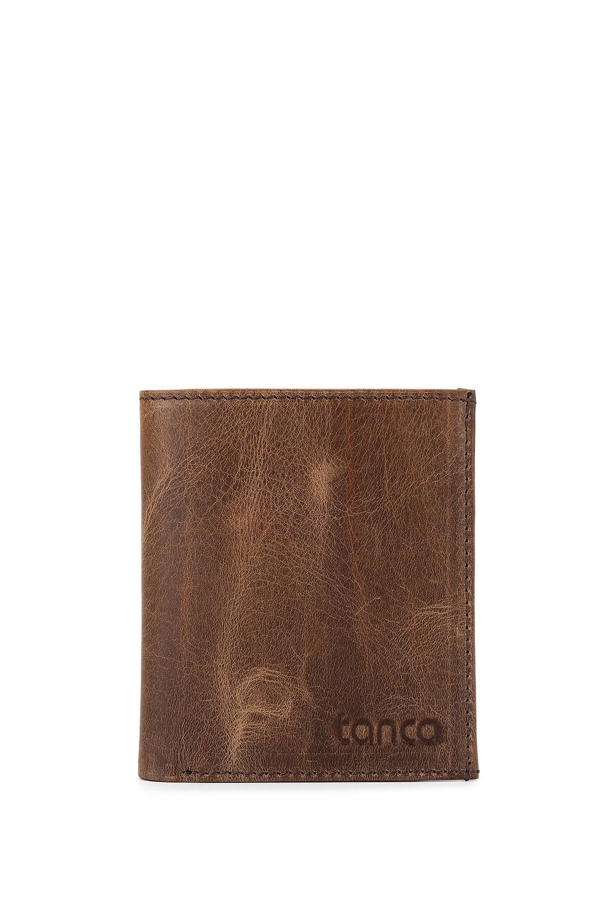  Tamer Tanca Erkek Hakiki Deri Kahve Cüzdan