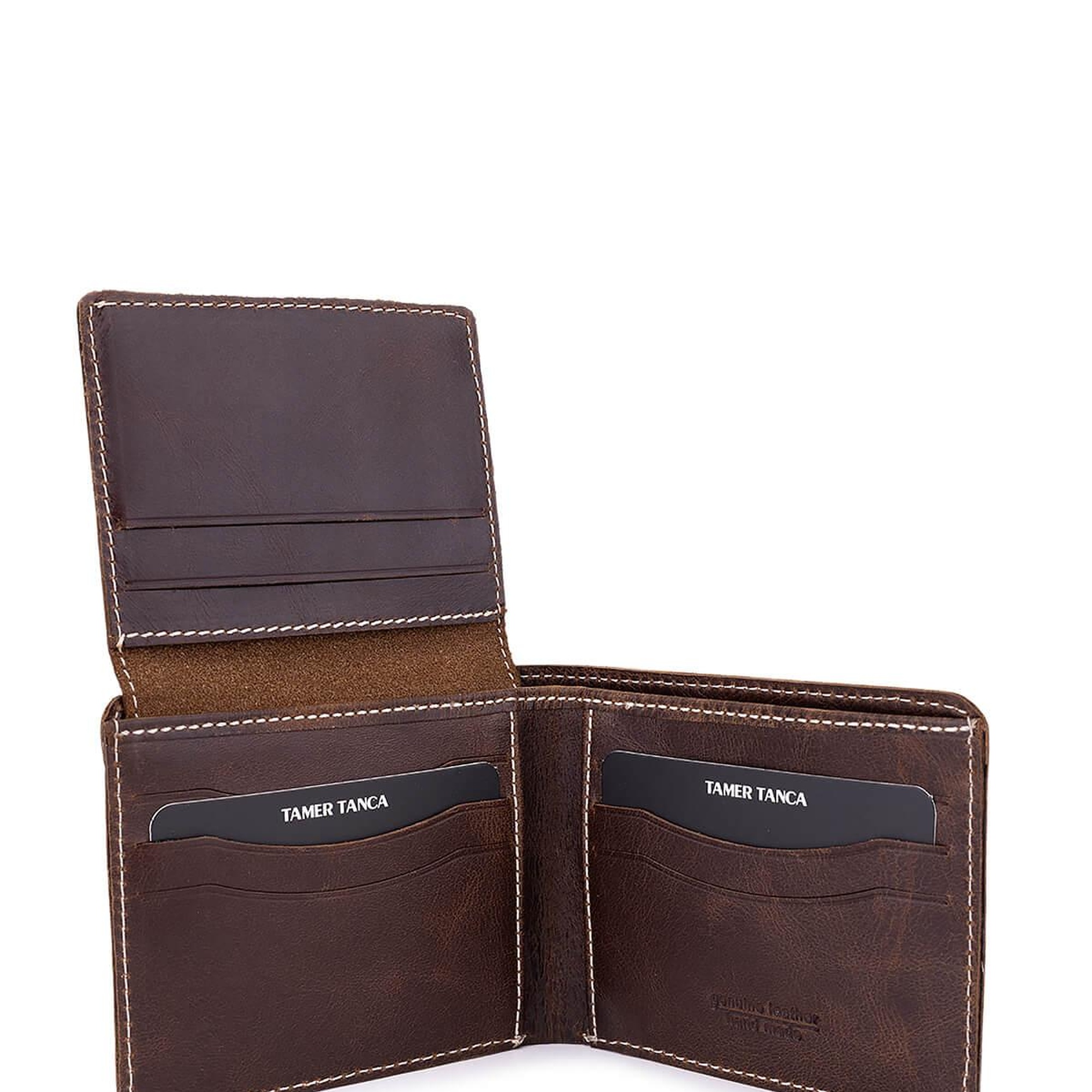 Tamer Tanca Erkek Hakiki Deri Kahverengi Cüzdan