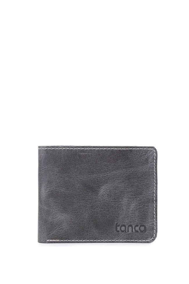  Tamer Tanca Erkek Hakiki Deri Gri Cüzdan