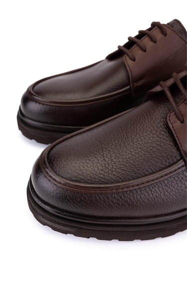  Tamer Tanca Erkek Hakiki Deri Kahverengi Casual Ayakkabı