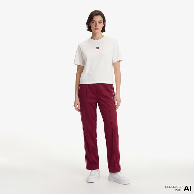  Tommy Hilfiger Tjw Archive Kadın Kırmızı Eşofman Altı