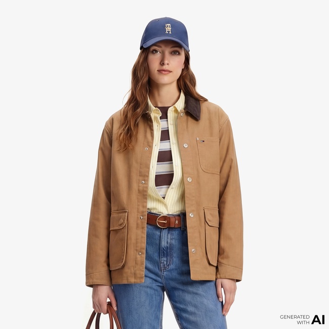  Tommy Hilfiger Soft Utility Kadın Kahverengi Ceket