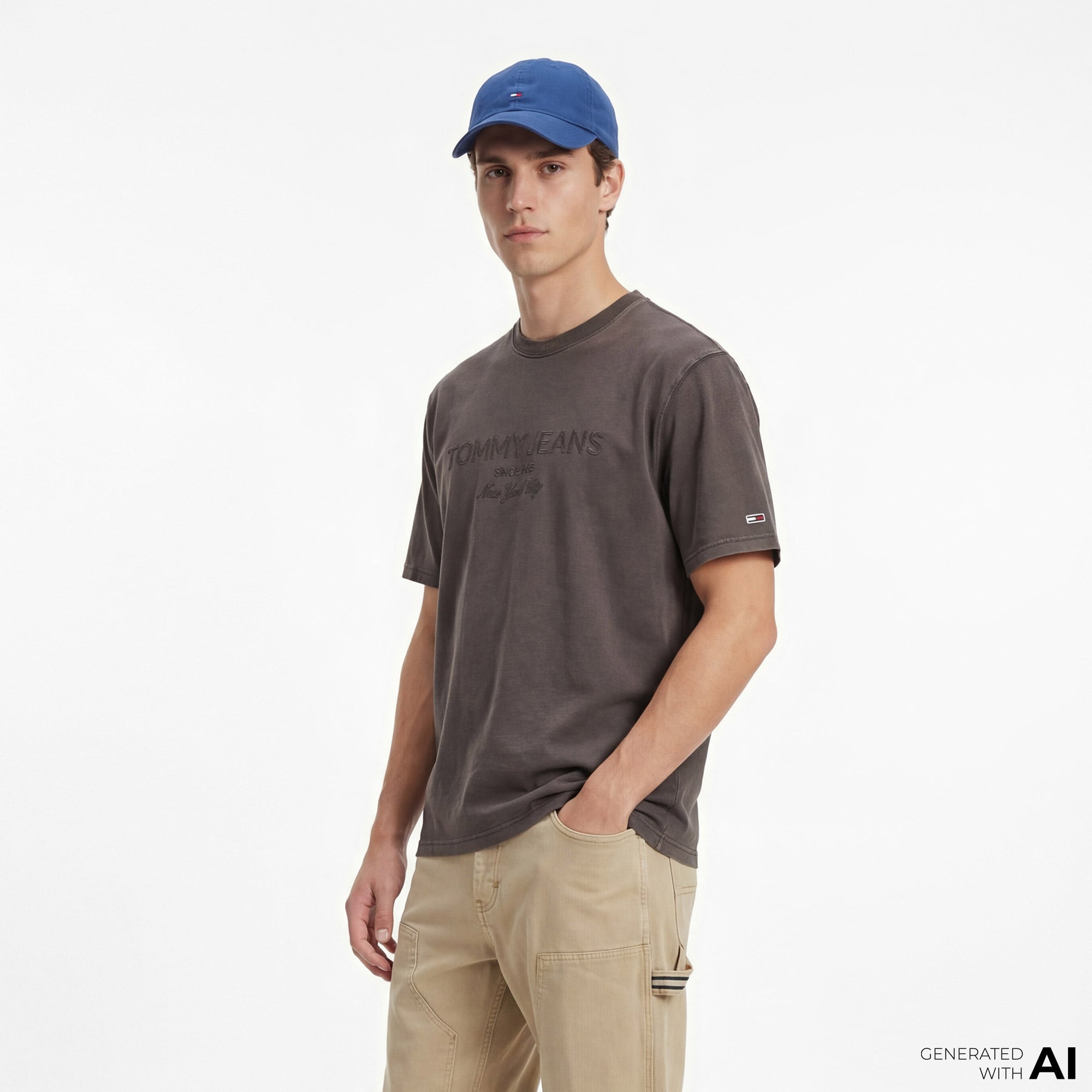 Tommy Hilfiger New Classics Erkek Kahverengi T-Shirt