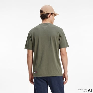  Tommy Hilfiger New Classics Erkek Yeşil T-Shirt