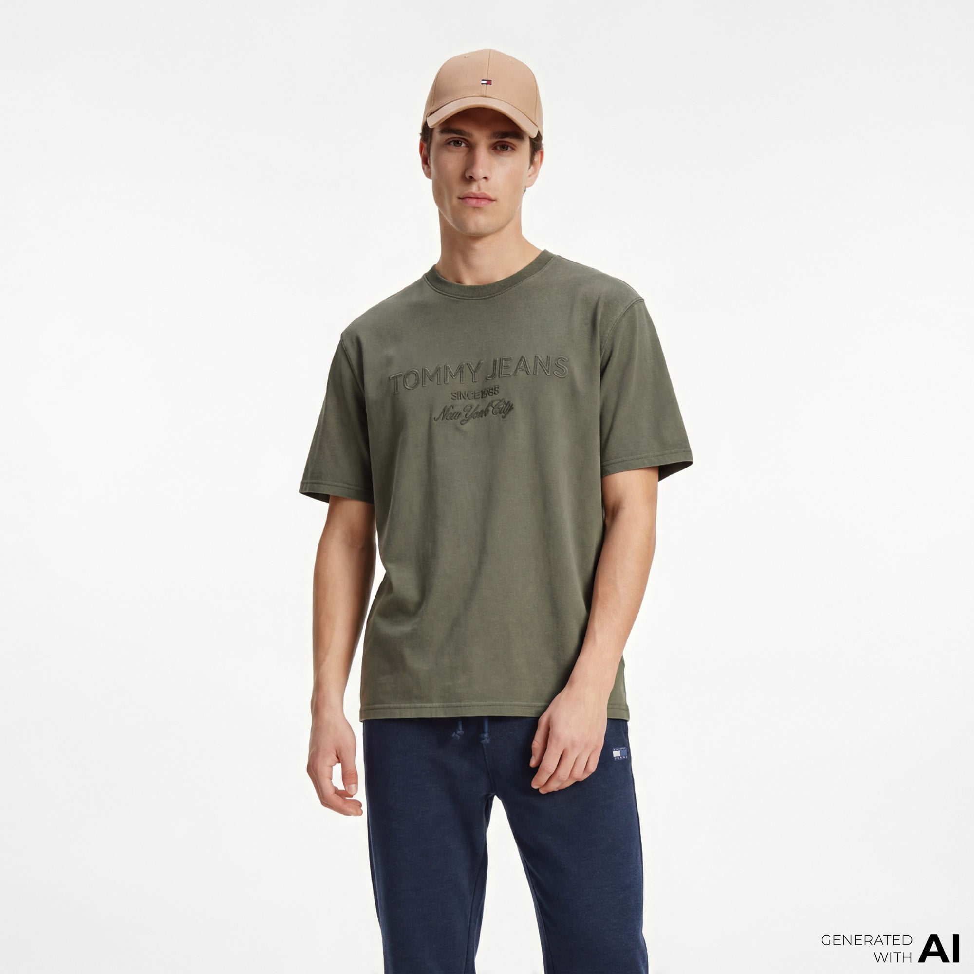  Tommy Hilfiger New Classics Erkek Yeşil T-Shirt