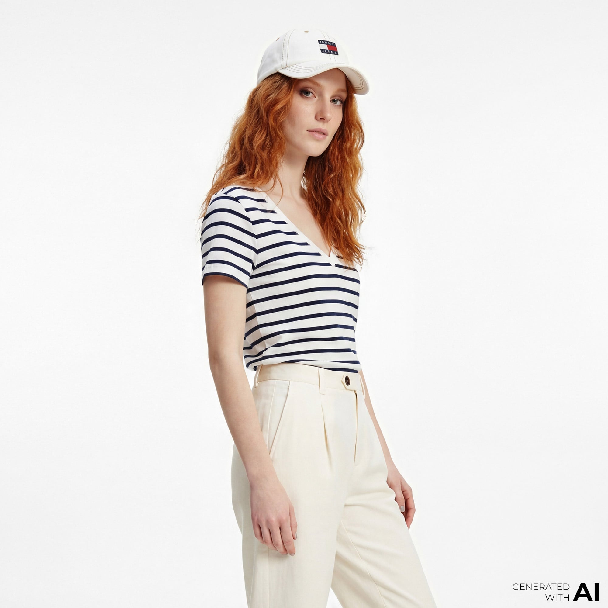 Tommy Hilfiger Nos Kadın Beyaz T-Shirt