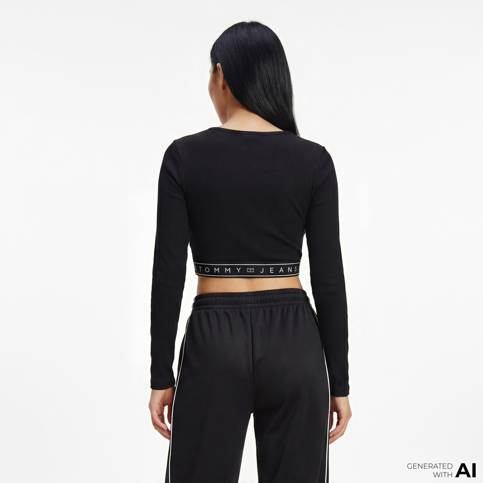 Tommy Hilfiger D3 Kadın Siyah Uzun Kollu T-Shirt