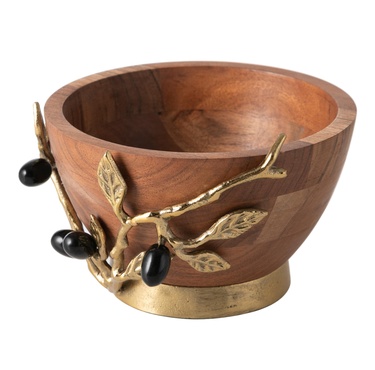  OLIVE AHŞAP DEKORATİF KASE 21X13CM