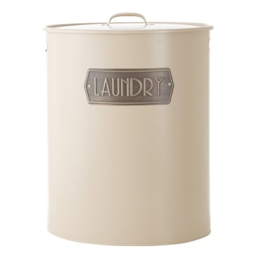  METAL ÇAMAŞIR SEPETİ MAT BEJ 43X34X55