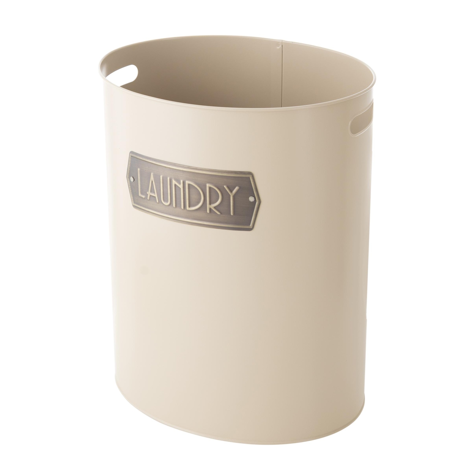 METAL ÇAMAŞIR SEPETİ MAT BEJ 43X34X55