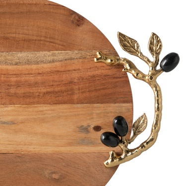  OLIVE AHŞAP DEKORATİF TEPSİ 38X28X6CM