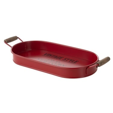  DUBLIN  OVAL TEPSİ KIRMIZI 44X22 CM