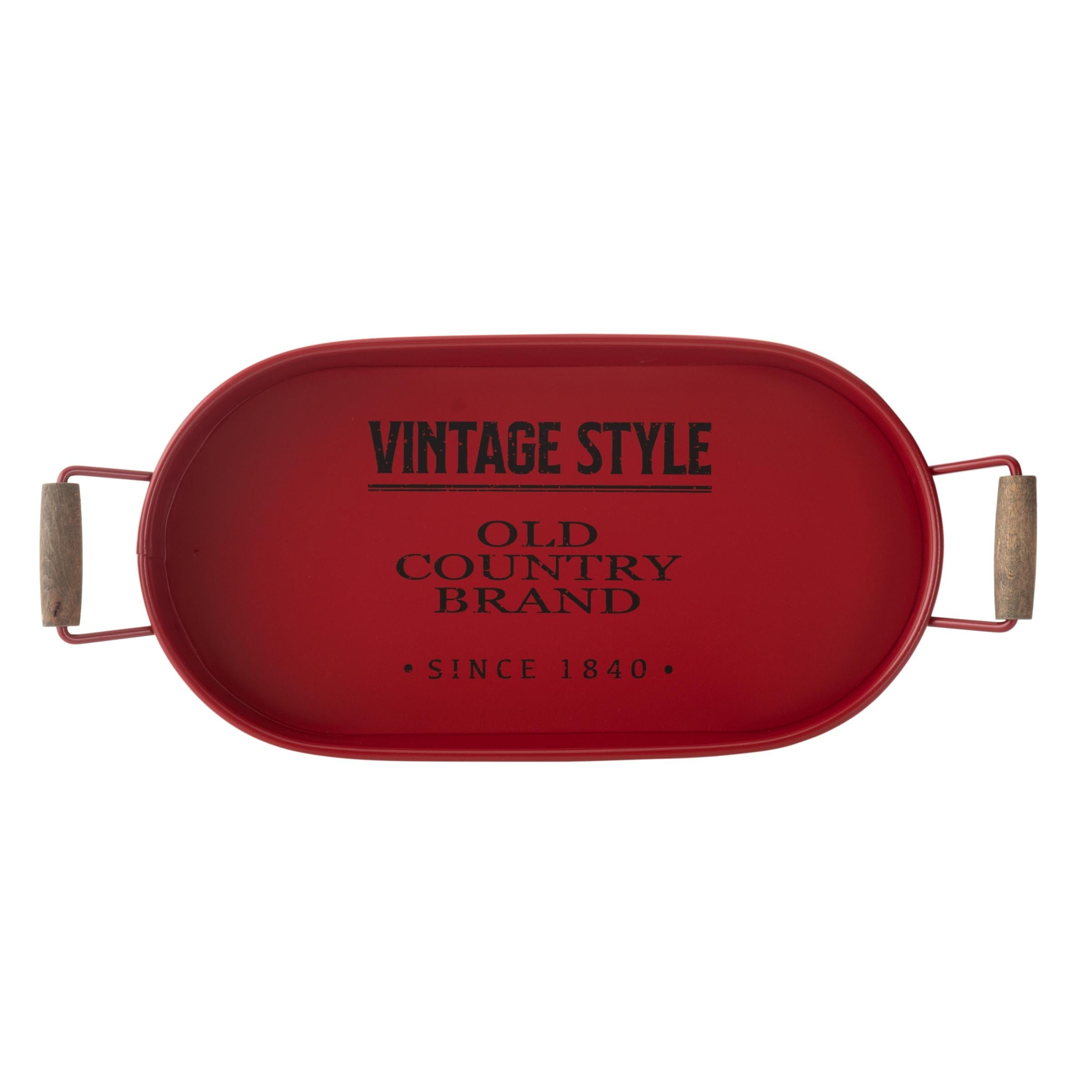  DUBLIN  OVAL TEPSİ KIRMIZI 44X22 CM