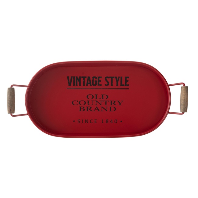  DUBLIN  OVAL TEPSİ KIRMIZI 44X22 CM