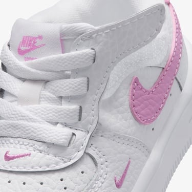  Nike Force 1 Low EasyOn Çocuk Beyaz/Pembe Spor Ayakkabı