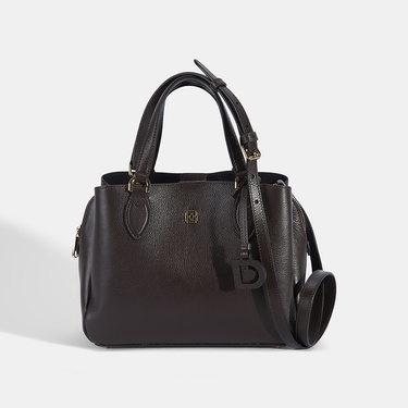  Kadın Kahve D Logolu Deri El Çantası