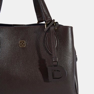  Kadın Kahve D Logolu Deri El Çantası