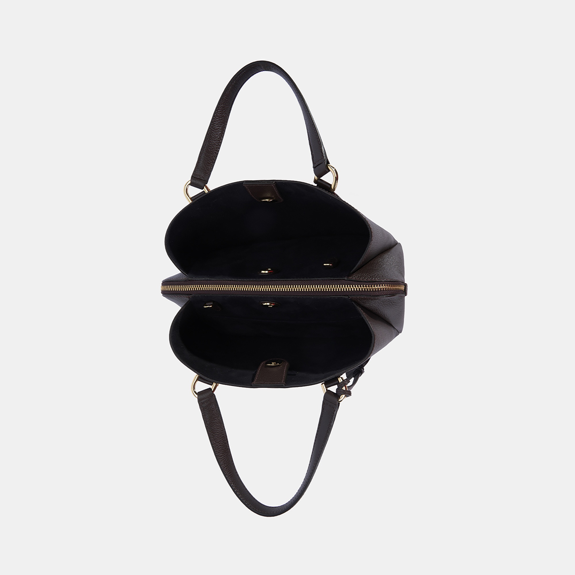 Kadın Kahve D Logolu Deri El Çantası