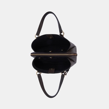  Kadın Kahve D Logolu Deri El Çantası