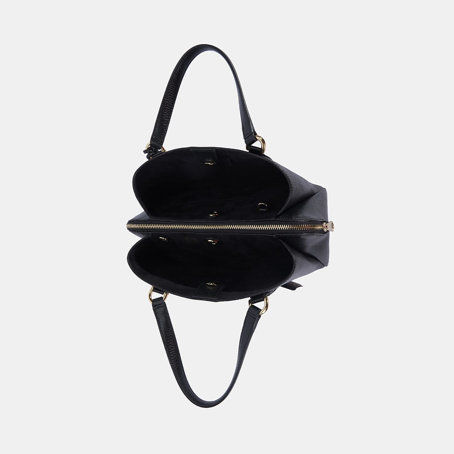 Kadın Siyah D Logolu Deri El Çantası