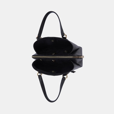  Kadın Siyah D Logolu Deri El Çantası