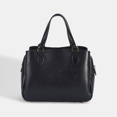  Kadın Siyah D Logolu Deri El Çantası