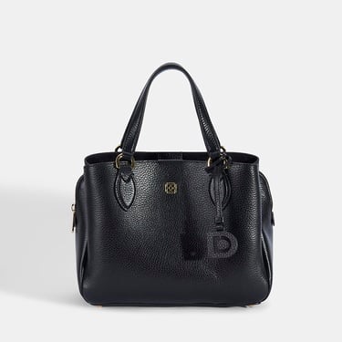  Kadın Siyah D Logolu Deri El Çantası