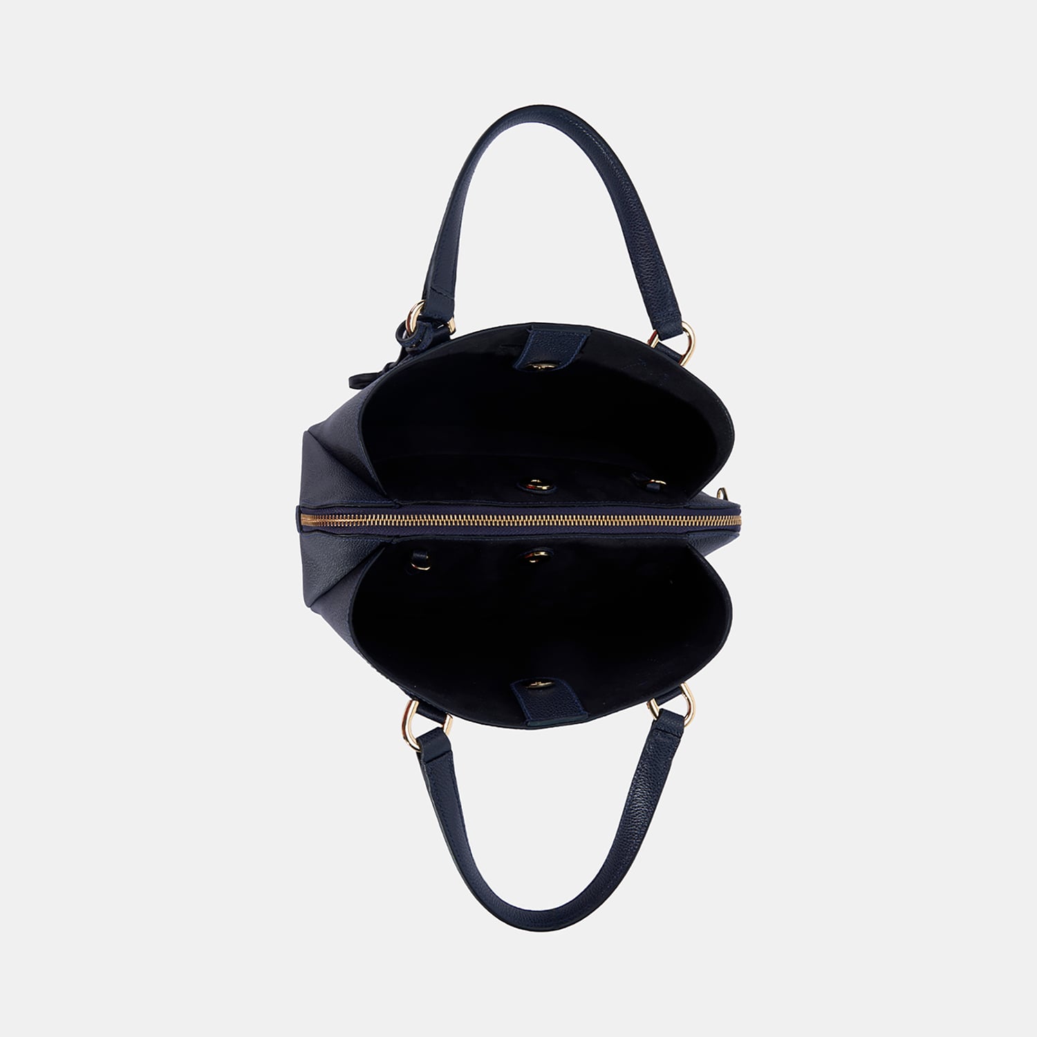 Kadın Lacivert D Logolu Deri El Çantası