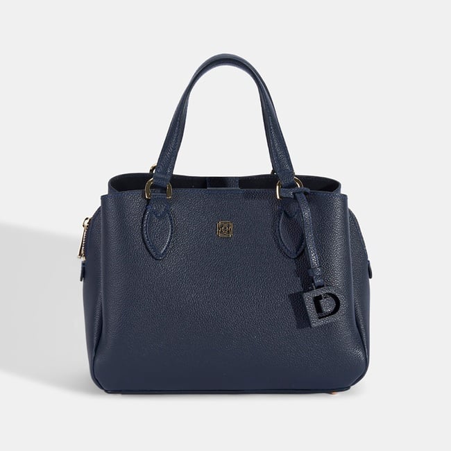  Kadın Lacivert D Logolu Deri El Çantası