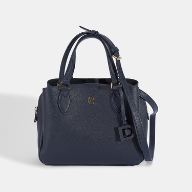  Kadın Lacivert D Logolu Deri El Çantası