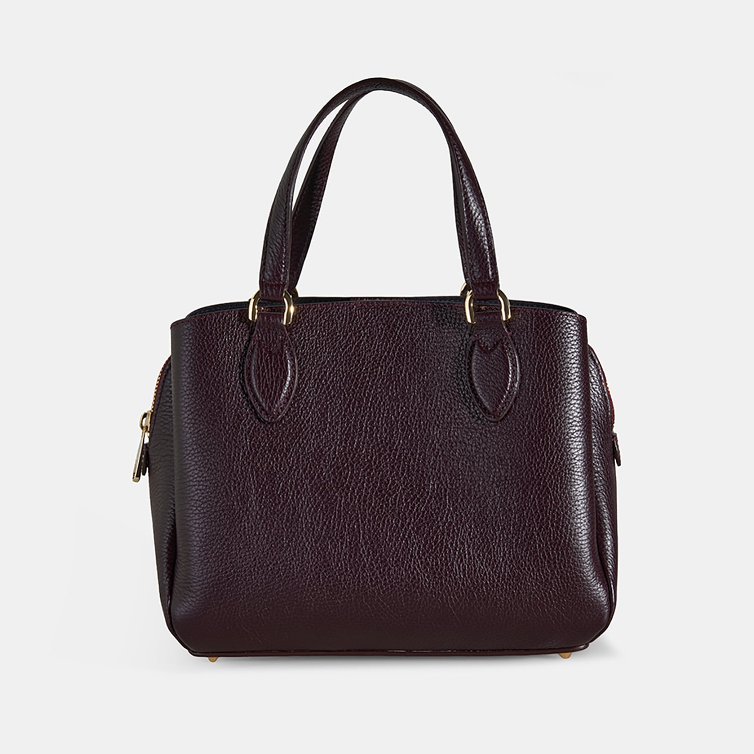 Kadın Bordo D Logolu Deri El Çantası