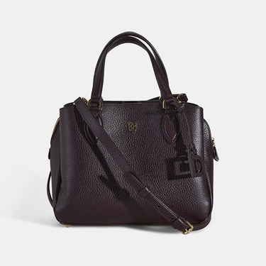  Kadın Bordo D Logolu Deri El Çantası